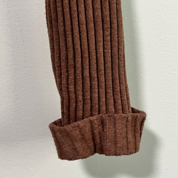 Moda Asya Brown Ribbed Knit Two-Piece Lounge Set Women’s Size Medium - Picture 11 of 14